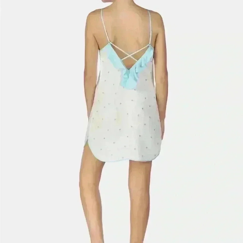 NWT Betsey Johnson Blue Chemis Nightgown - Picture 1 of 7